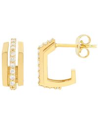 HAWLEY ST - 14K 0.26 Ct. Tw. Diamond Hoop Earrings - Lyst