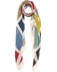 Blue Pacific - Italian Colorblock Silk-Blend Scarf - Lyst