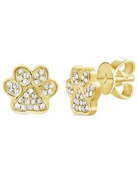 Sabrina Designs - 14K 0.13 Ct. Tw. Diamond Paw Earrings - Lyst