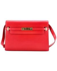 Saint Laurent - Sheep Leather Manhattan Shoulder Bag Medium (Authentic Pre- Loved) - Lyst