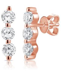 Sabrina Designs - 14k Rose Gold 0.21 Ct. Tw. Diamond Bar Studs - Lyst