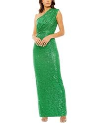Mac Duggal - Sequined Ruched One Shoulder Gown - Lyst