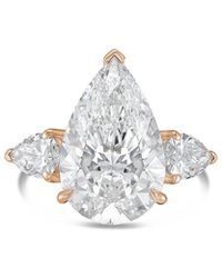 Diana M. Jewels - Diana M. 18K Rose 11.00 Ct. Tw. Lab-Grown Diamond Three-Stone Ring - Lyst