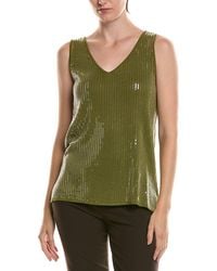 Anne Klein - Sequins V-Neck Tank - Lyst