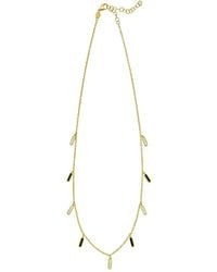 Italian Gold - 14K Mother Of Pearl Inlay Dangle Necklace - Lyst