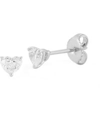Nephora - 14k 0.65 Ct. Tw. Diamond Heart Studs - Lyst