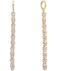 Eye Candy LA - Cz Clara Linear Dangle Earrings - Lyst