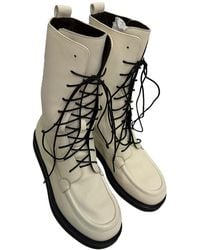 The Row - Leather Patty Lace-Up Combat Boot (Authentic Pre-Loved) - Lyst