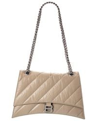 Balenciaga - Crush Medium Quilted Leather Wallet On Chain - Lyst