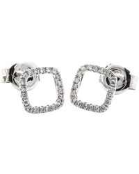 Diamond Select Cuts - 14K 0.13 Ct. Tw. Diamond Square Earrings - Lyst