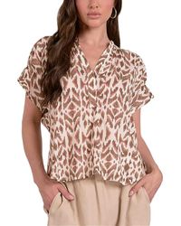 Elan - Short Sleeve Blouse - Lyst