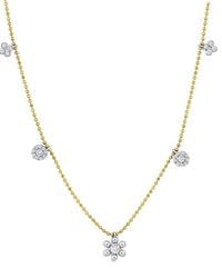 Rina Limor - 14K Two-Tone 0.30 Ct. Tw. Diamond Floral Necklace - Lyst