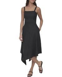 DKNY - Linen-Blend Dress - Lyst