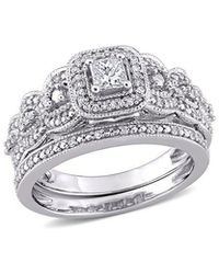 Rina Limor - 14k 0.47 Ct. Tw. Diamond Braided Ring Set - Lyst
