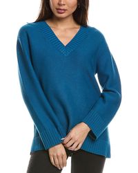 Forte - Gathered V-Neck Sweater - Lyst