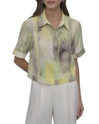 DKNY - Printed Camp Shirt - Lyst