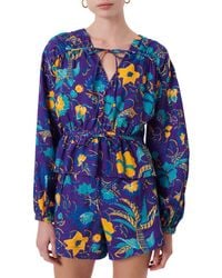 10 Crosby Derek Lam - Breanna Gathered Linen-Blend Top - Lyst