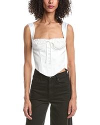 GUIZIO - Ruched Cup Bustier Top - Lyst