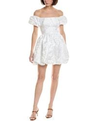 Astr - Off Shoulder Bubble Hem Mini Dress - Lyst