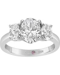 Suzy Levian - Silver Cz Ring - Lyst