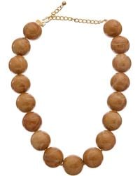 Kenneth Jay Lane - 18k Plated Bead Necklace - Lyst