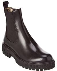 Ferragamo - Varsi Leather Bootie - Lyst