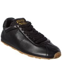 Miu Miu - Plume Leather Sneaker - Lyst