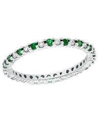 LEVARON - 14K 0.55 Ct. Tw. Diamond & Emerald Stackable Ring - Lyst