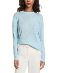 Forte - Textured Crop Linen Sweater - Lyst