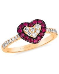 Le Vian - Le Vian Passion Ruby 14k Rose Gold 0.67 Ct. Tw. Diamond & Ruby Ring - Lyst