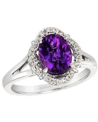 Le Vian - Le Vian Grape Amethyst 14k 1.91 Ct. Tw. Diamond & Amethyst Half-eternity Cocktail Ring - Lyst