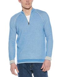 RAFFI - English Rib 1/4-Zip Mock Neck Sweater - Lyst