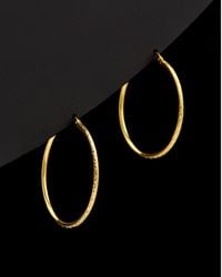 Italian Gold - 14k Diamond-cut Hoops - Lyst