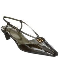 Fendi - Ffold Leather Slingback Pump - Lyst