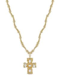 Sphera Milano - Plated Cross Necklace - Lyst
