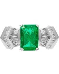 Diana M. Jewels - Fine Jewelry 3.00 Ct. Tw. Diamond & Emerald Half-eternity Ring - Lyst