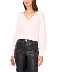 Vince Camuto - V-Neck Blouse - Lyst
