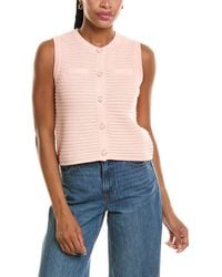 525 America - Button Through Textured Vest - Lyst