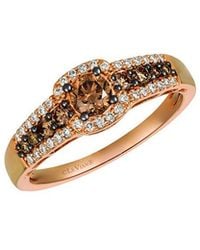 Le Vian - Chocolate Solitaire 14K Rose 0.67 Ct. Tw. Diamond Ring - Lyst