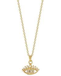 Sphera Milano - 18K Plated Cz Necklace - Lyst