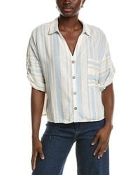 NVLT - Sleeve Tab Linen-Blend Shirt - Lyst