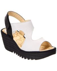 Fly London - Leather Wedge Sandal - Lyst