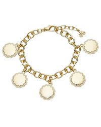 Trina Turk - Plated Scalloped Coin Charm Bracelet - Lyst