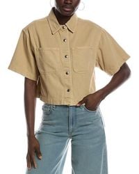 Madewell - Boxy Crop Button Up Shirt - Lyst