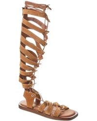 Free People - Sun Chaser Tall Suede Gladiator Sandal - Lyst