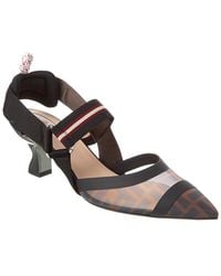 Fendi - Tech Mesh Slingback Pump - Lyst