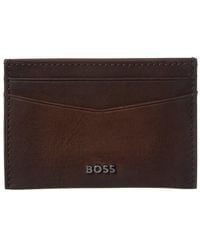 BOSS - New Crosstown Leather Card Holder - Lyst