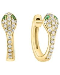 Effy Fine Jewelry - 14K 0.19 Ct. Tw. Diamond & Tsavorite Earrings - Lyst