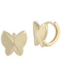 Ember Fine Jewelry - 14k Butterfly Huggie Earrings - Lyst