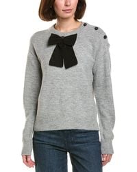 KARL LAGERFELD - Front Bow Wool-Blend Sweater - Lyst